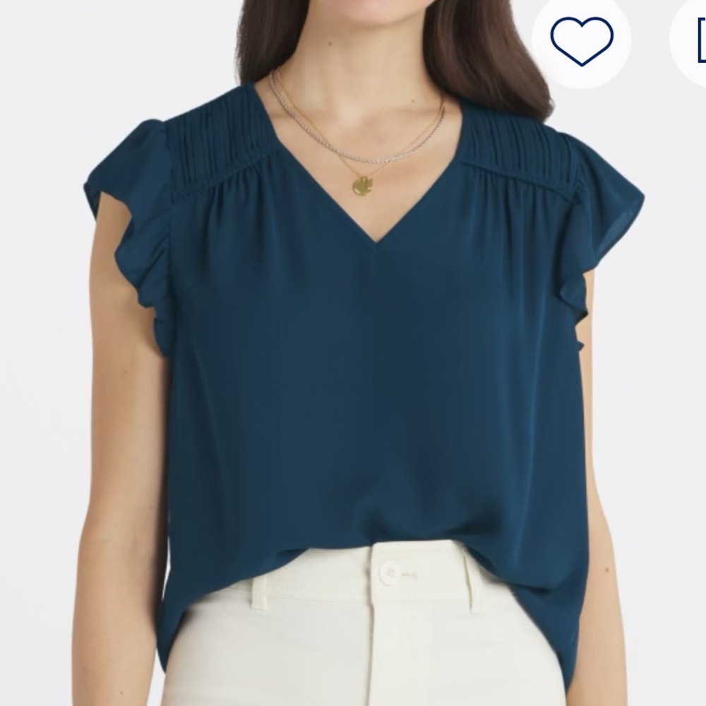Les Serein | Elegant Navy Blue Women's Top